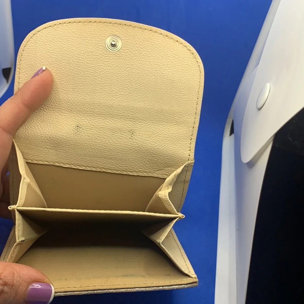 Dior RARE Light Brown‎ Trotter leather Canvas Wallet
